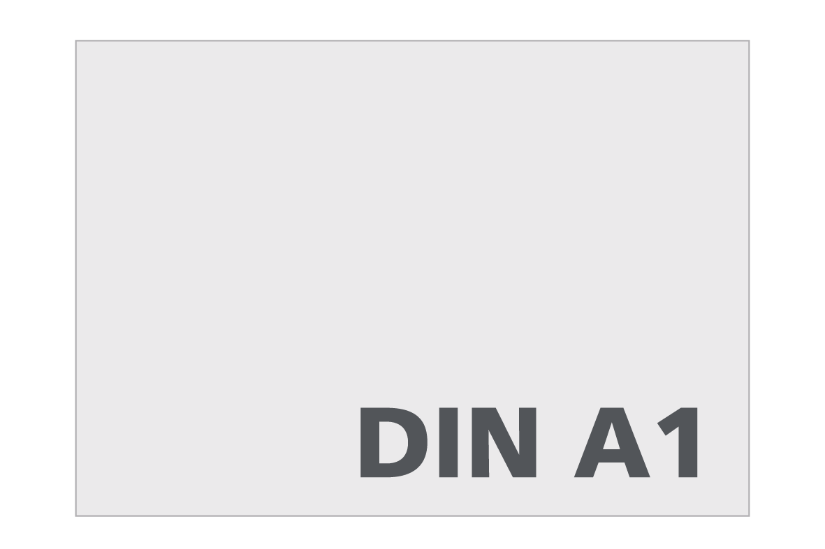 DIN A1: 59,4 cm x 84,1 cm