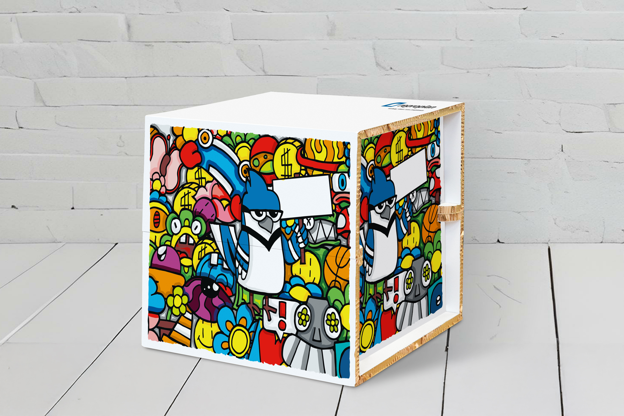 Hocker (Wabenpappe)